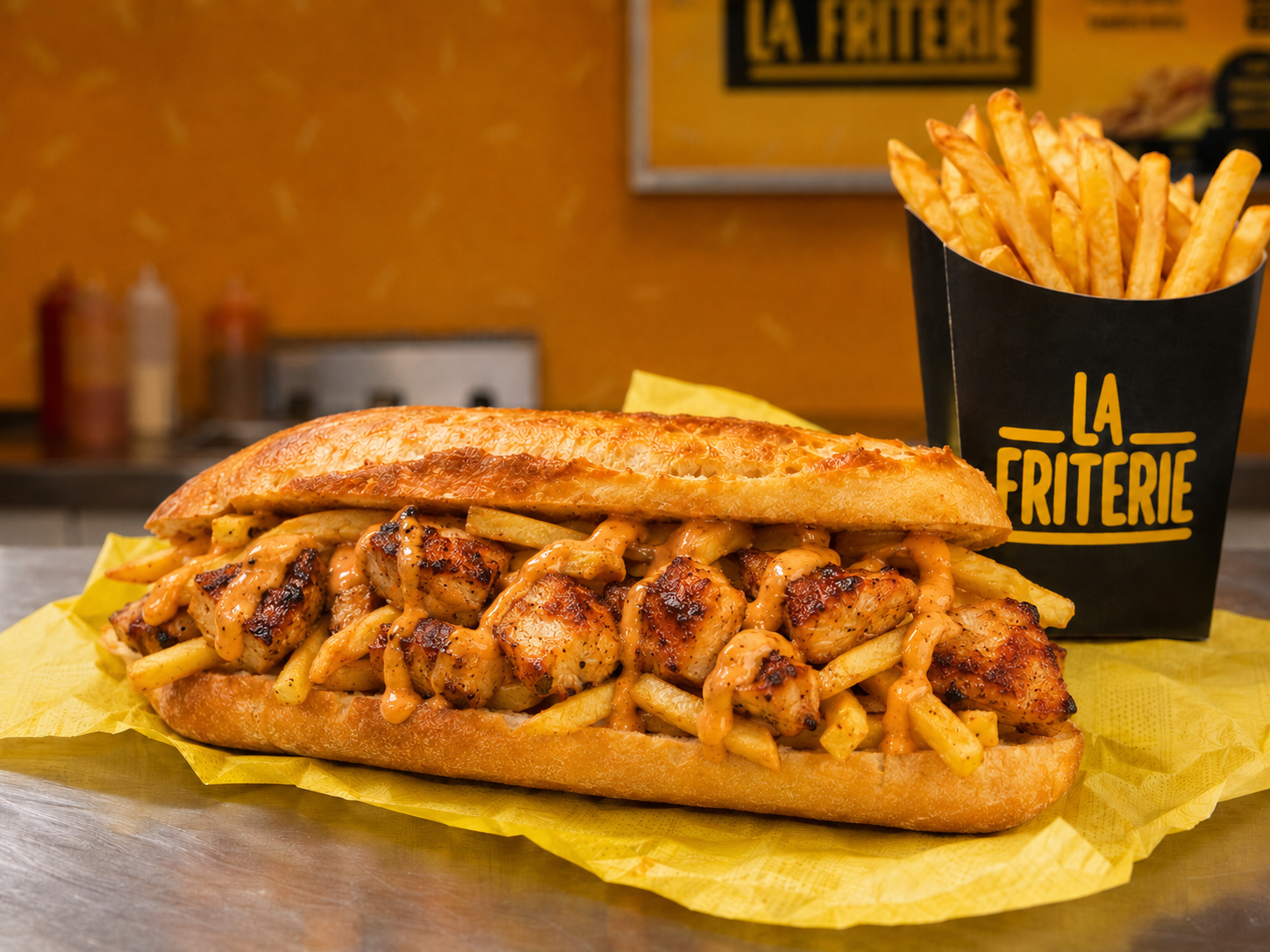 Poulet frites